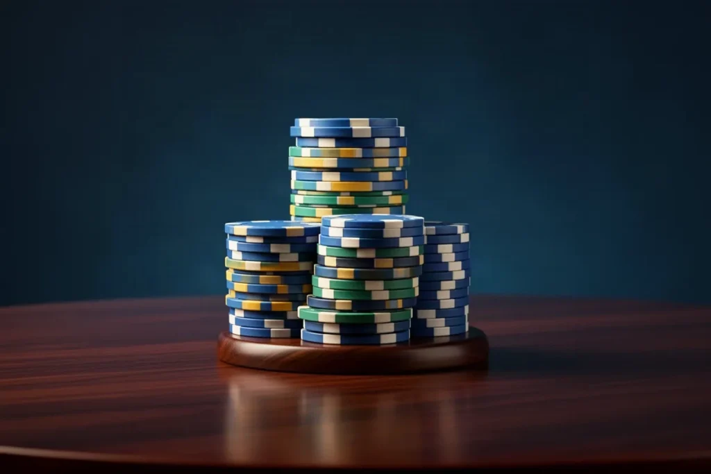 Ảnh minh hoạ chồng chip tròn cho mục kinh nghiệm casino F8BET